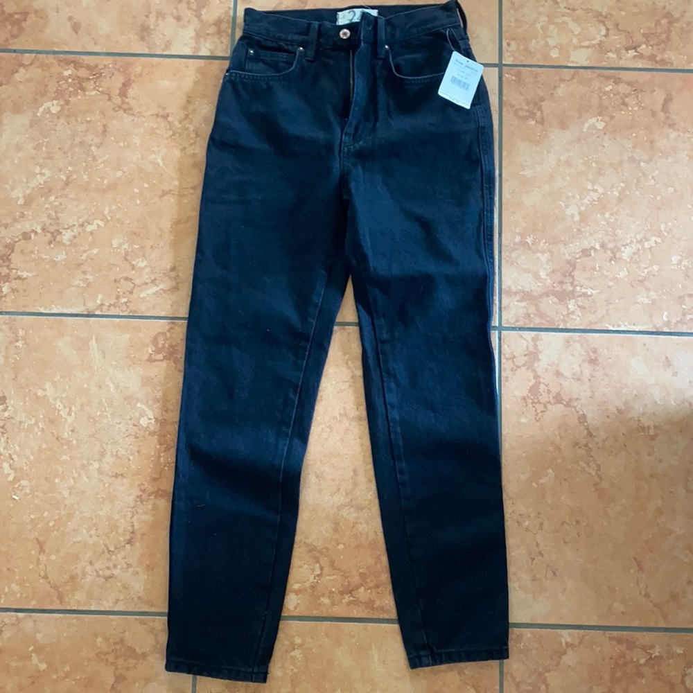 Black free people straight leg jeans